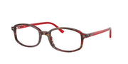 Ray-Ban RX5432 Transparent Shade Fantasy Red Eyeglasses