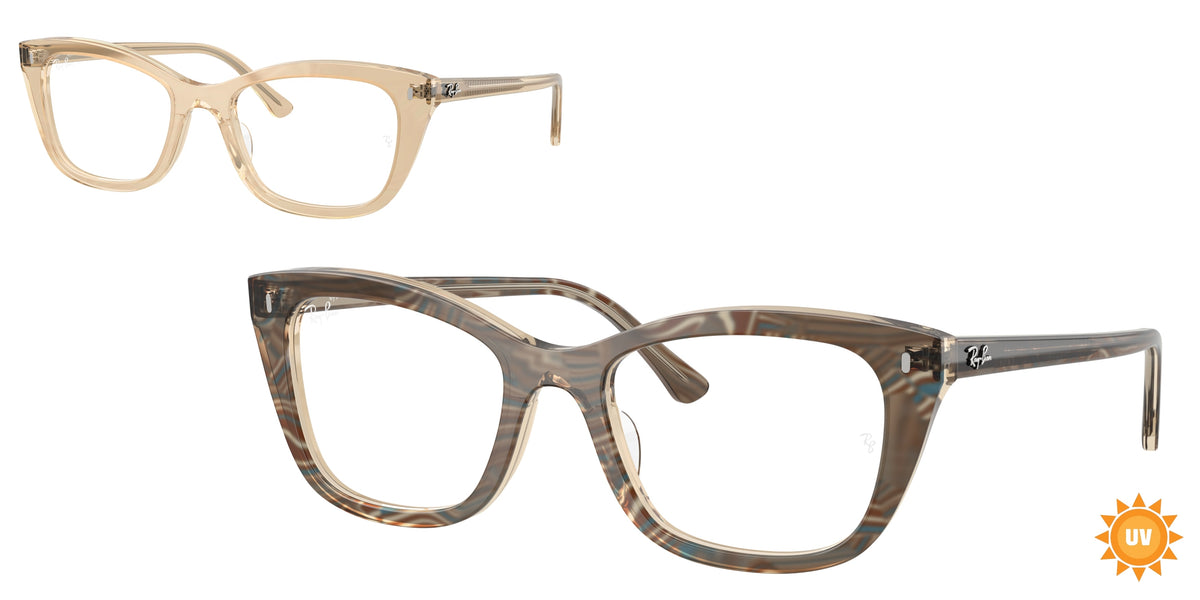 Ray-Ban RX5433 Photo Waves Brown Eyeglasses