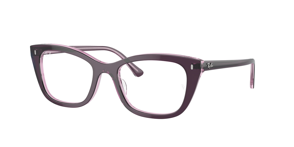 Ray-Ban RX5433 Violet On Transparent Pink Eyeglasses