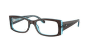 Ray-Ban RX5434F Brown On Transparent Blue Eyeglasses