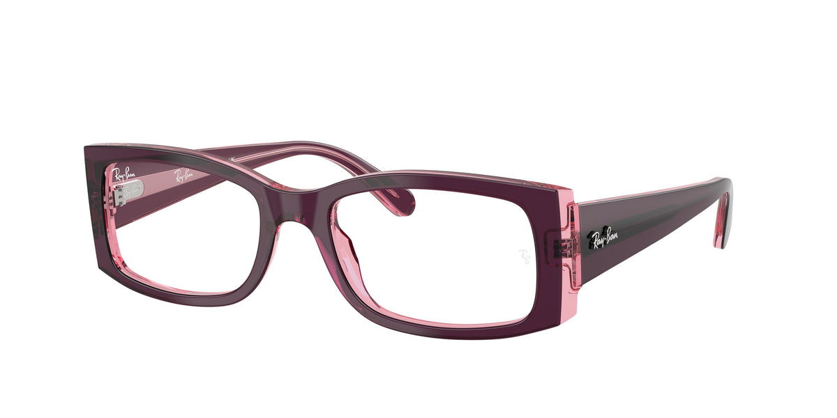 Ray-Ban RX5434 Violet On Transparent Pink Eyeglasses