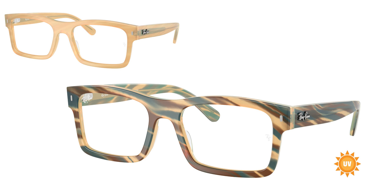 Ray-Ban RX5435 Photo Striped Brown Eyeglasses
