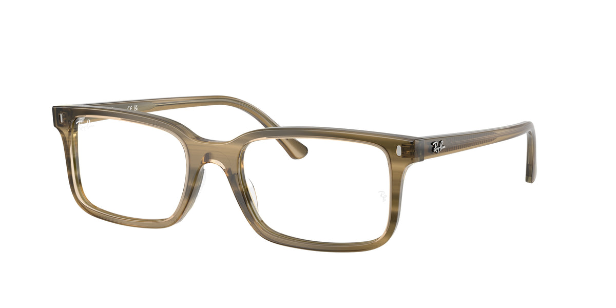 Ray-Ban RX5445 Striped Green Eyeglasses