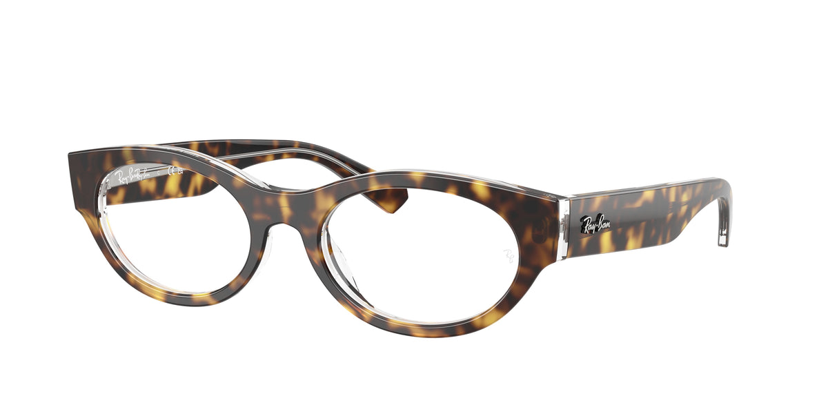 Ray-Ban RX5447 Havana On Transparent Eyeglasses