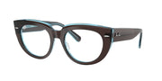 Ray-Ban RX5586 Brown On Transparent Blue Eyeglasses