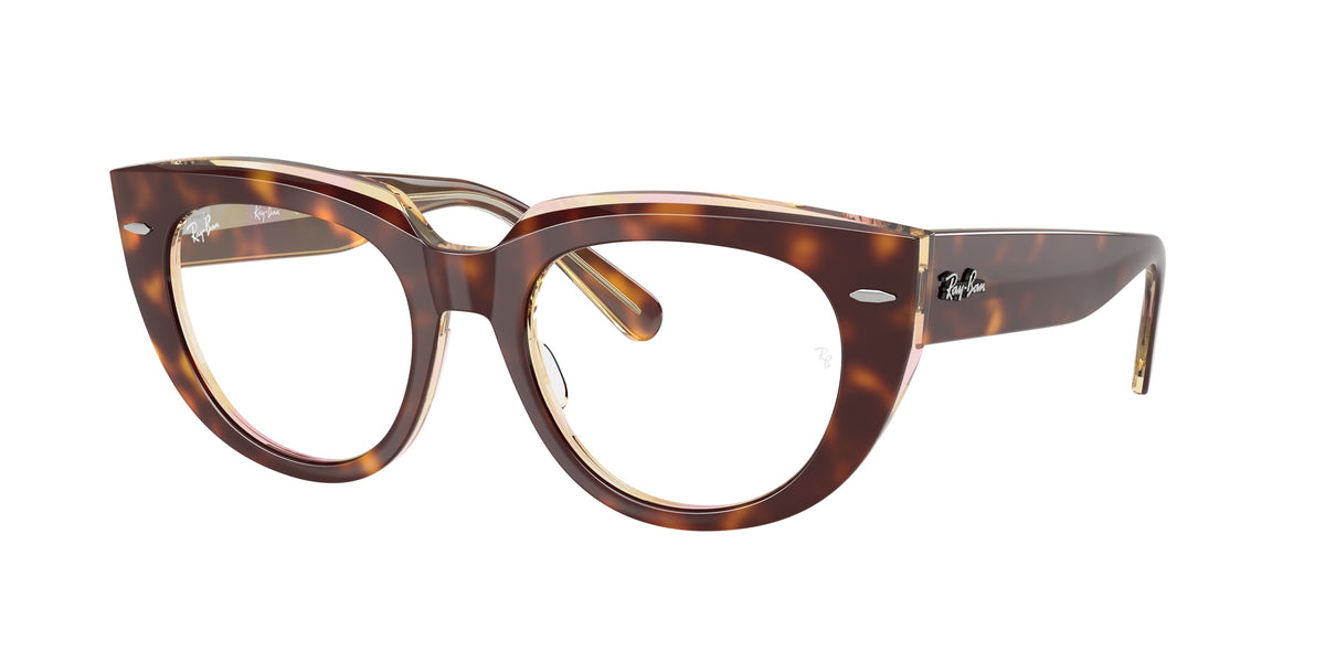 Ray-Ban RX5586 Light Havana On Multicolor Eyeglasses