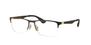 Ray-Ban RX6335 Black On Gold Eyeglasses
