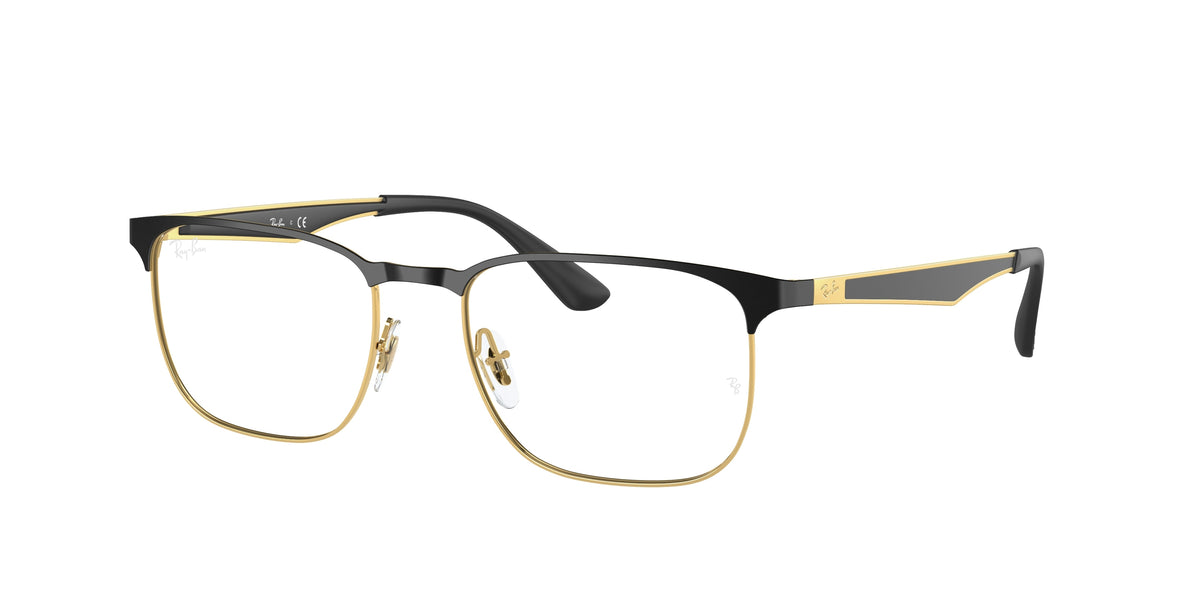 Ray-Ban RX6363 Black On Gold Eyeglasses