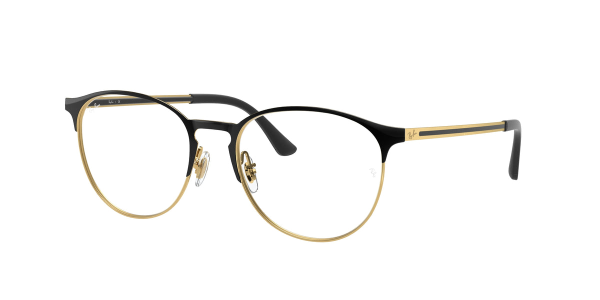 Ray-Ban RX6375 Black On Gold Eyeglasses