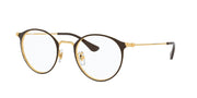 Ray-Ban RX6378F Brown On Gold Eyeglasses