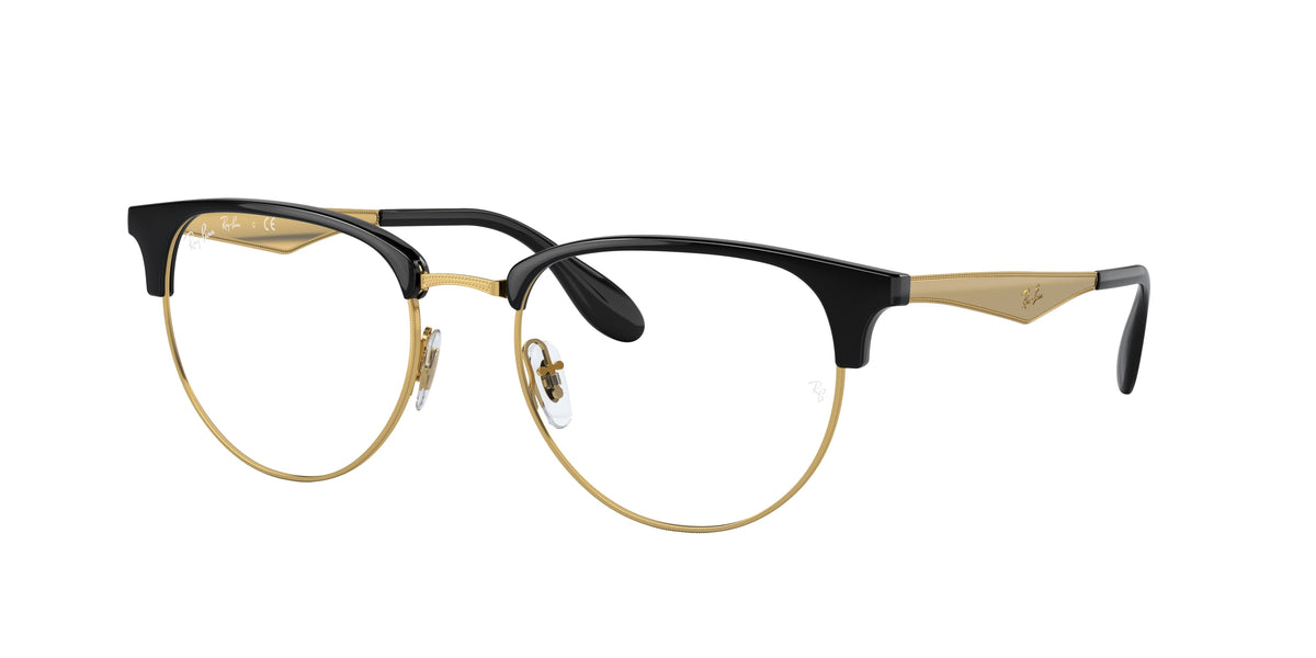 Ray-Ban RX6396 Black On Gold Eyeglasses