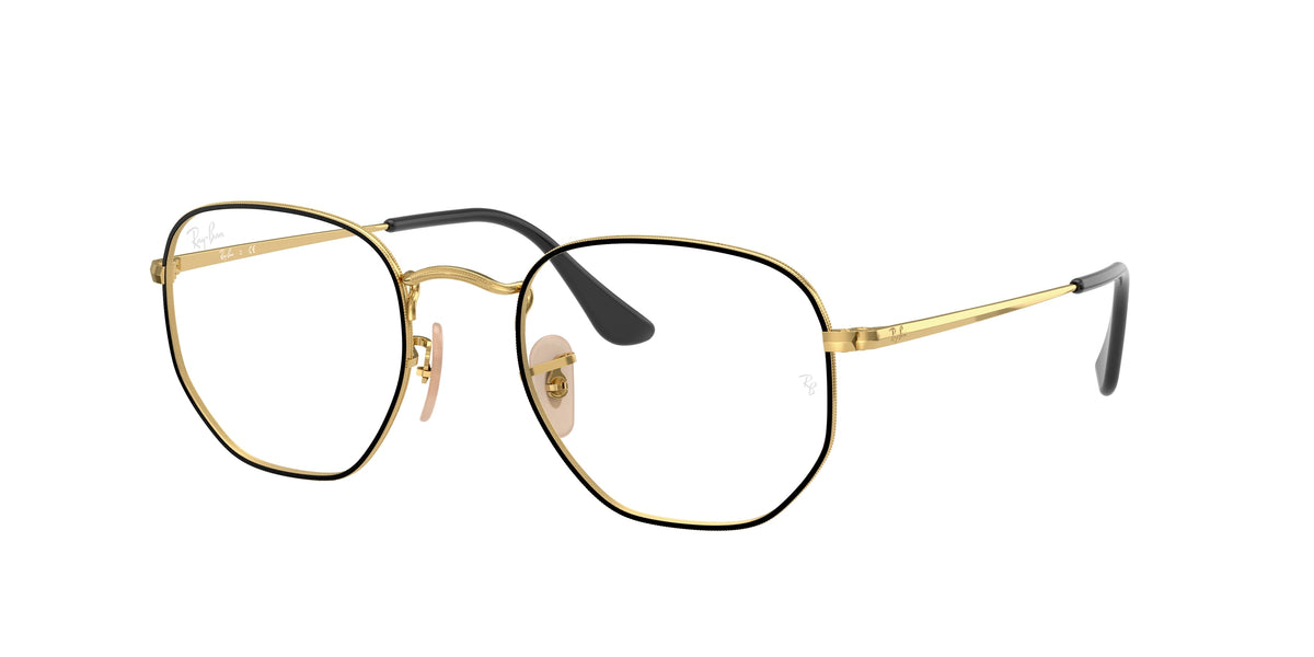 Ray-Ban RX6448 Black On Gold Eyeglasses