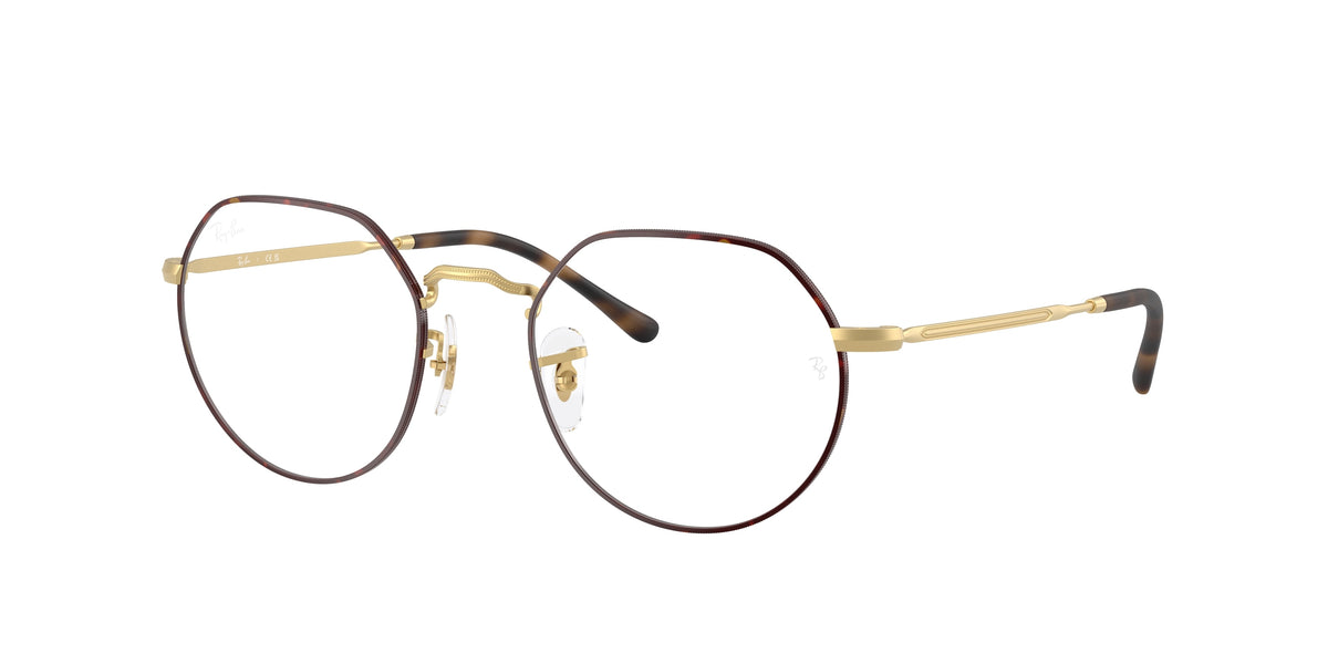 Ray-Ban RX6465 Matte Havana On Matte Arista Gold Eyeglasses