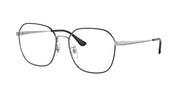 Ray-Ban RX6490D Black On Silver Eyeglasses