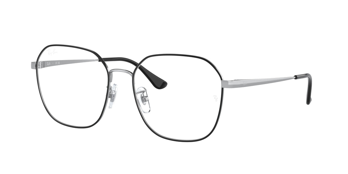 Ray-Ban RX6490D Black On Silver Eyeglasses