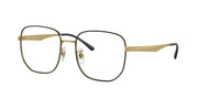 Ray-Ban RX6503D Black On Gold Eyeglasses