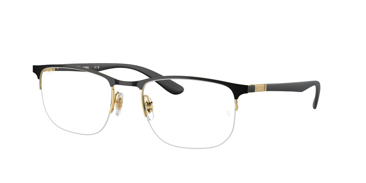 Ray-Ban RX6513 Black On Gold Eyeglasses