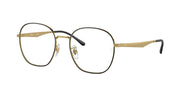 Ray-Ban RX6515D Black On Gold Eyeglasses