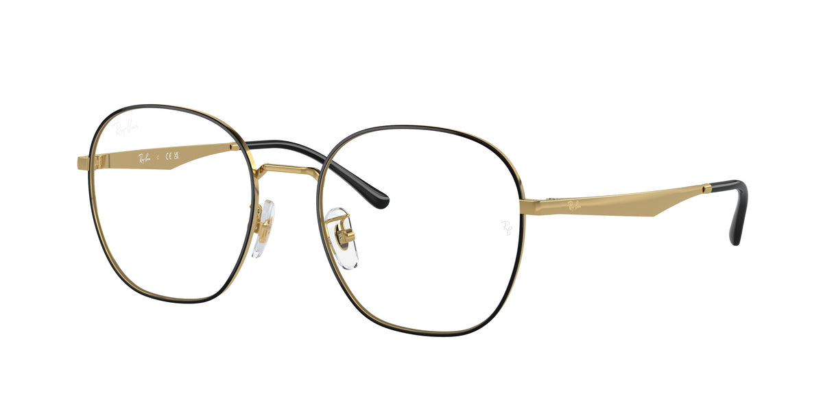 Ray-Ban RX6515D Black On Gold Eyeglasses