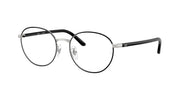 Ray-Ban RX6538D Black On Silver Eyeglasses