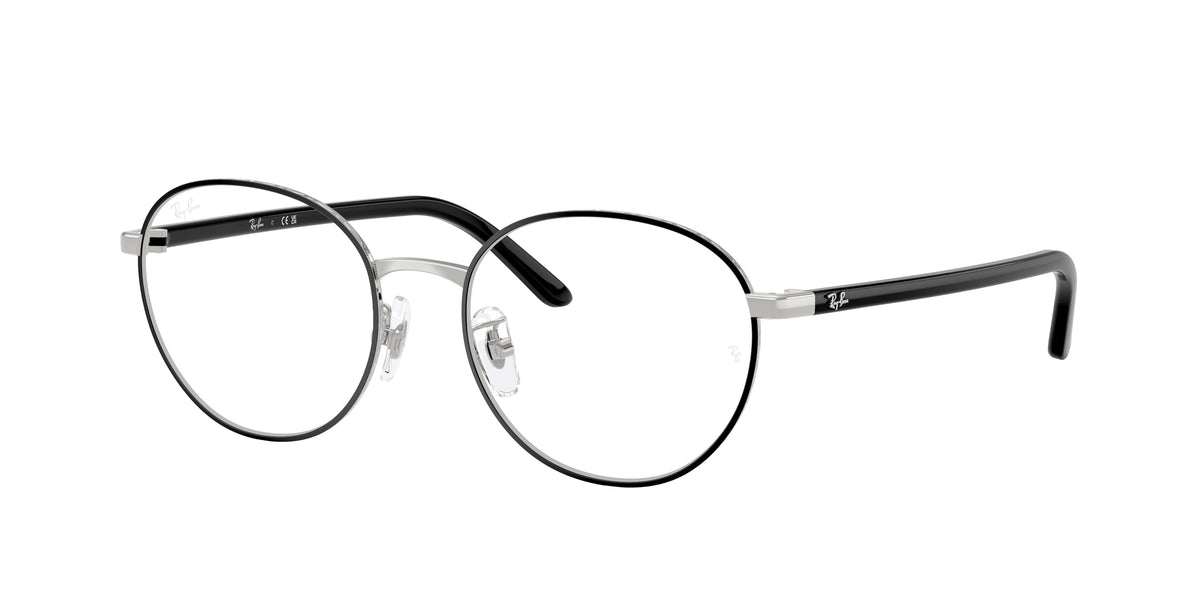 Ray-Ban RX6538D Black On Silver Eyeglasses