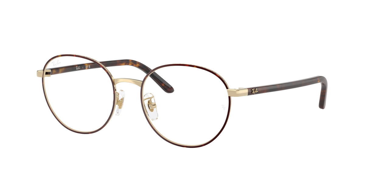 Ray-Ban RX6538D Havana On Pale Gold Eyeglasses