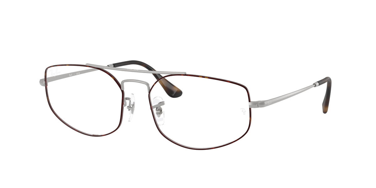 Ray-Ban RX6545 Matte Havana On Matte Silver Eyeglasses