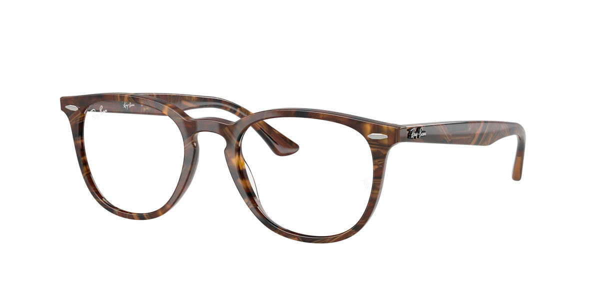 Ray-Ban RX7159 Transparent Fantasy Brown Yellow Eyeglasses