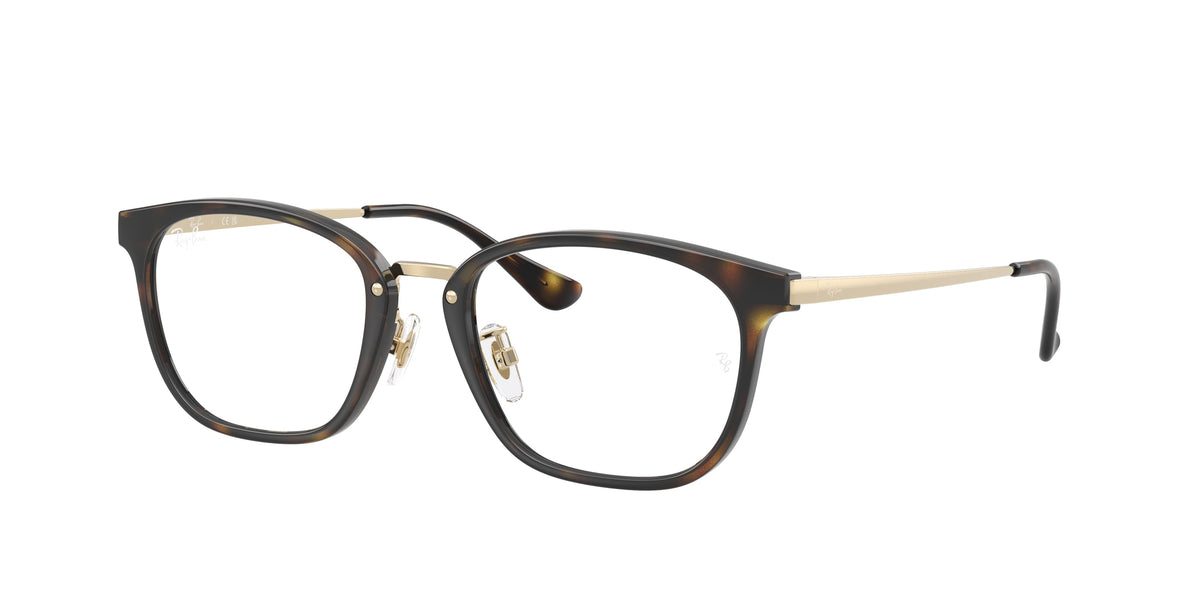 Ray-Ban RX7247D Havana On Pale Gold Eyeglasses