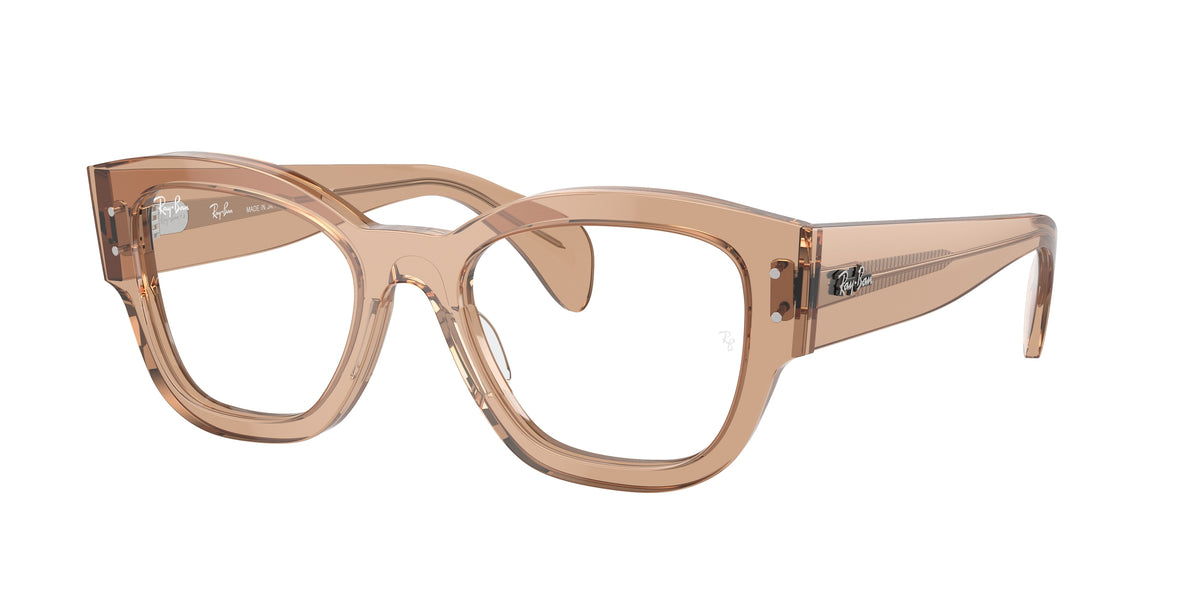 Ray-Ban RX7681V Transparent Light Brown Eyeglasses