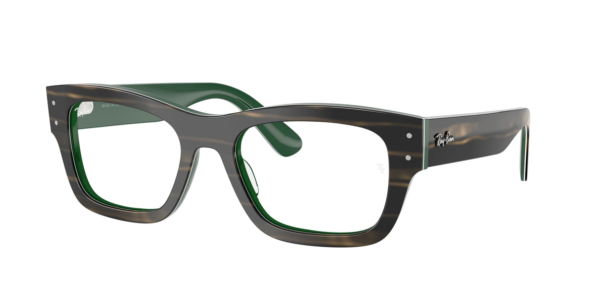 Ray-Ban RX7683V Striped Green On Green Eyeglasses