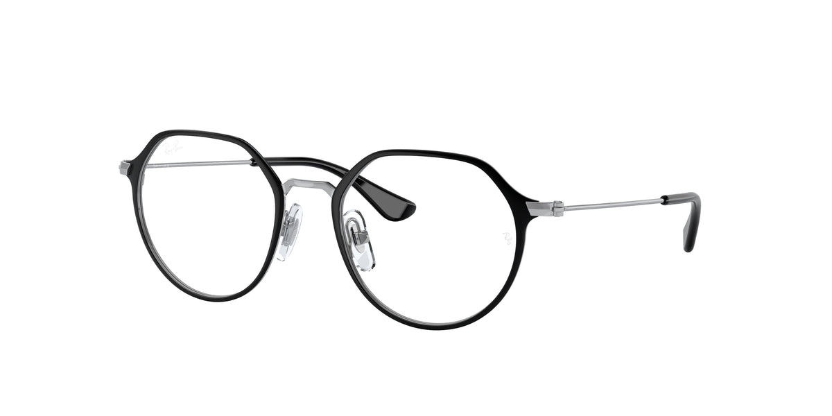 Ray-Ban RY1058 Black On Silver Eyeglasses Kids