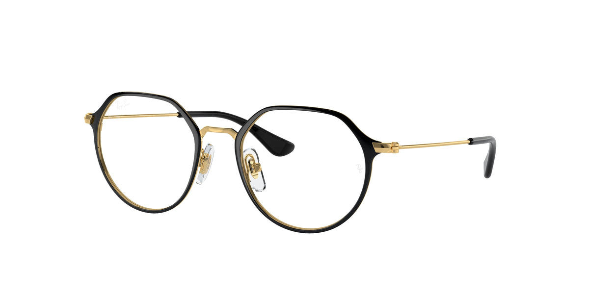 Ray-Ban RY1058 Black On Gold Eyeglasses Kids