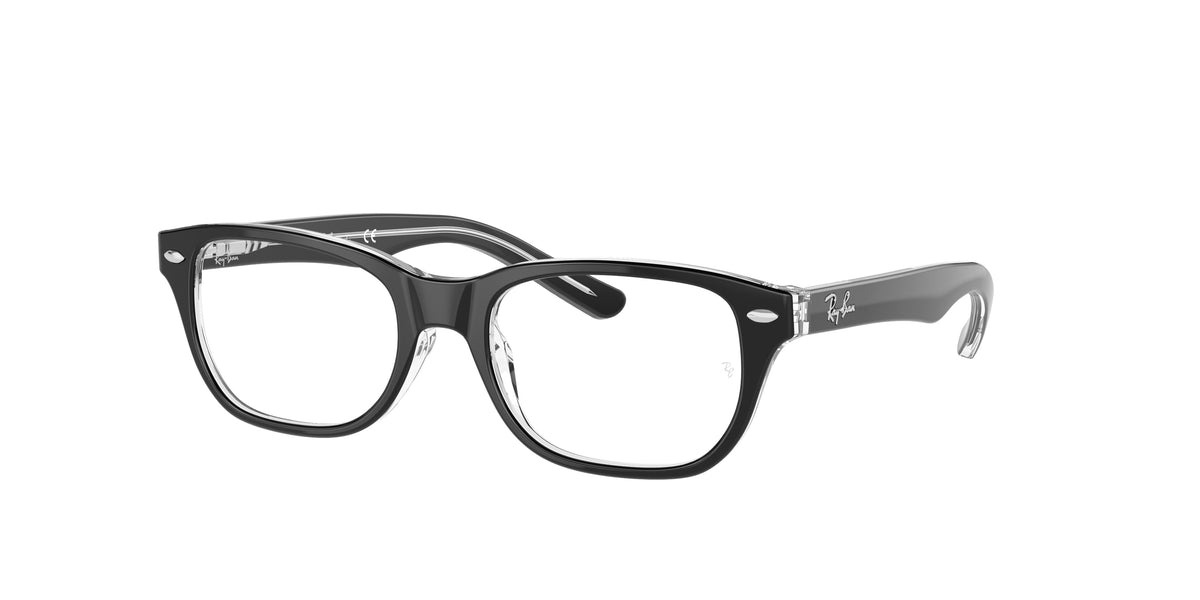 Ray-Ban RY1555 Black On Transparent Eyeglasses Kids
