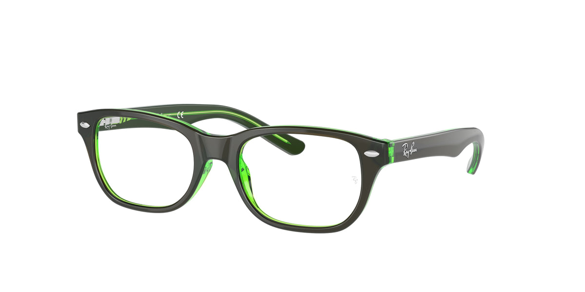 Ray-Ban RY1555 Brown On Green Fluo Eyeglasses Kids