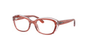 Ray-Ban RY1636 Striped Pink On Transparent Pink Eyeglasses Kids