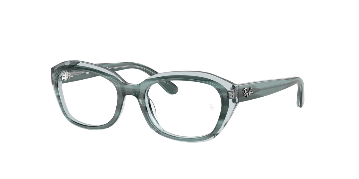 Ray-Ban RY1636 Striped Green On Transparent Green Eyeglasses Kids