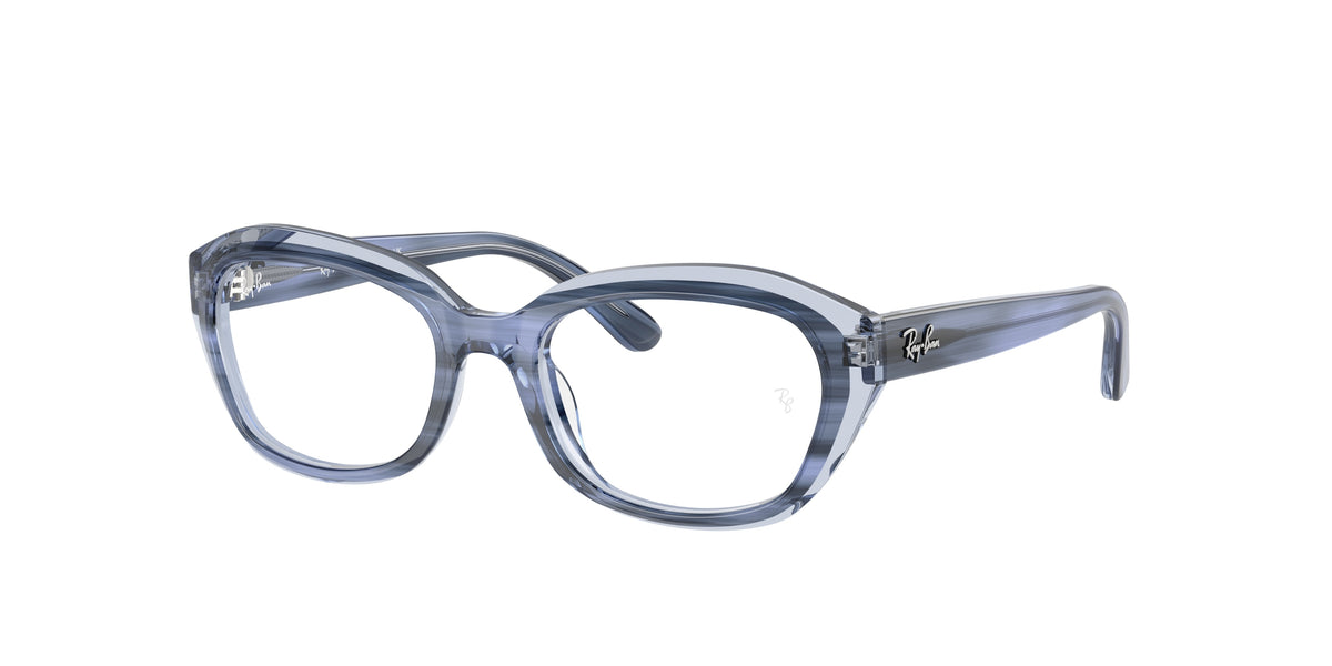 Ray-Ban RY1636 Striped Blue On Transparent Blue Eyeglasses Kids