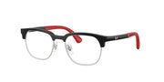 Ray-Ban RY1641 Black On Silver Eyeglasses Kids