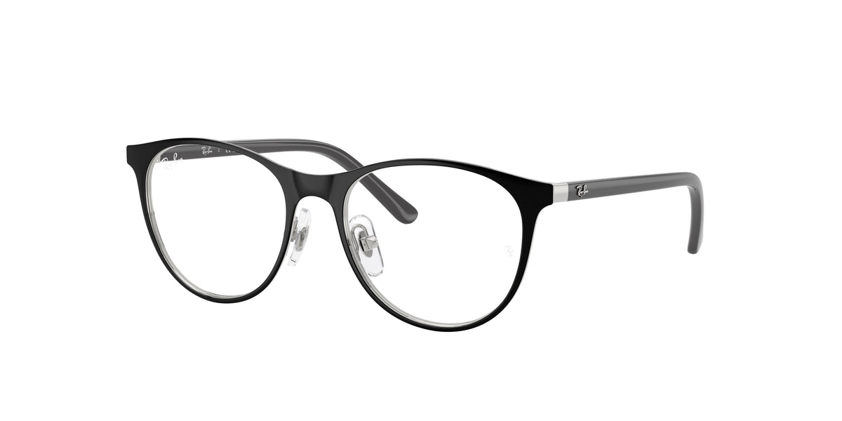 Ray-Ban RY9552V Black On Silver Eyeglasses Kids