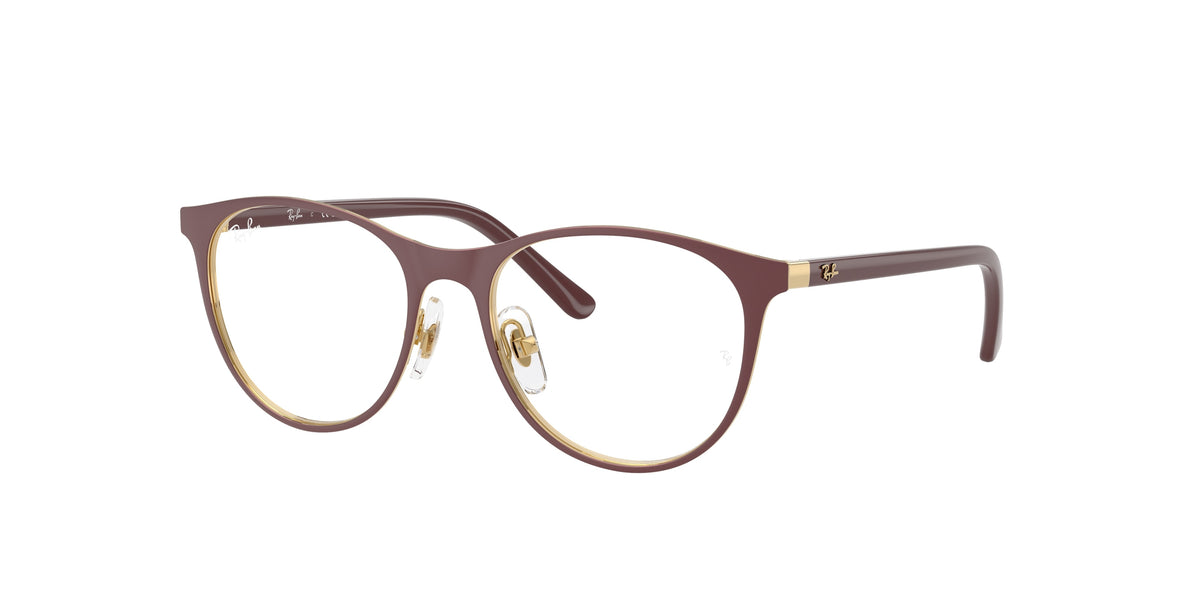 Ray-Ban RY9552V Dark Red On Arista Gold Eyeglasses Kids