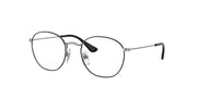 Ray-Ban RY9572V Black On Silver Eyeglasses Kids