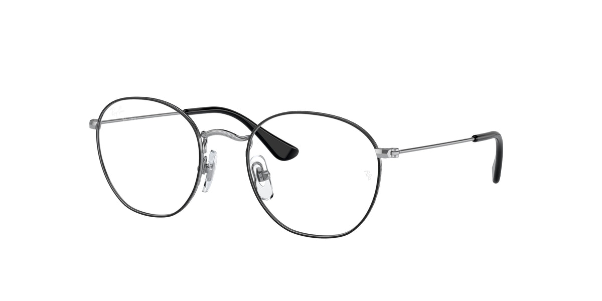 Ray-Ban RY9572V Black On Silver Eyeglasses Kids