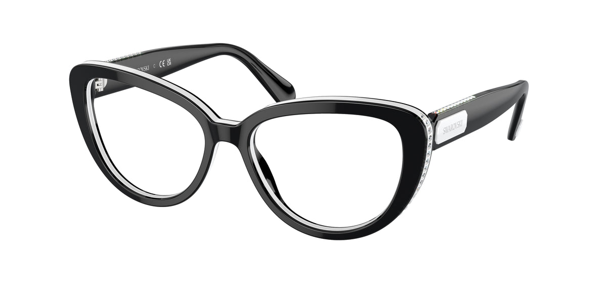 Swarovski SK2014 Black/White Eyeglasses