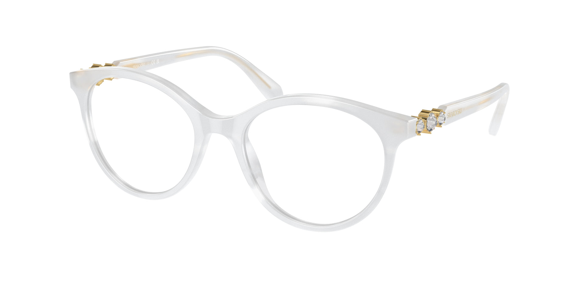Swarovski SK2019 Opal White Eyeglasses