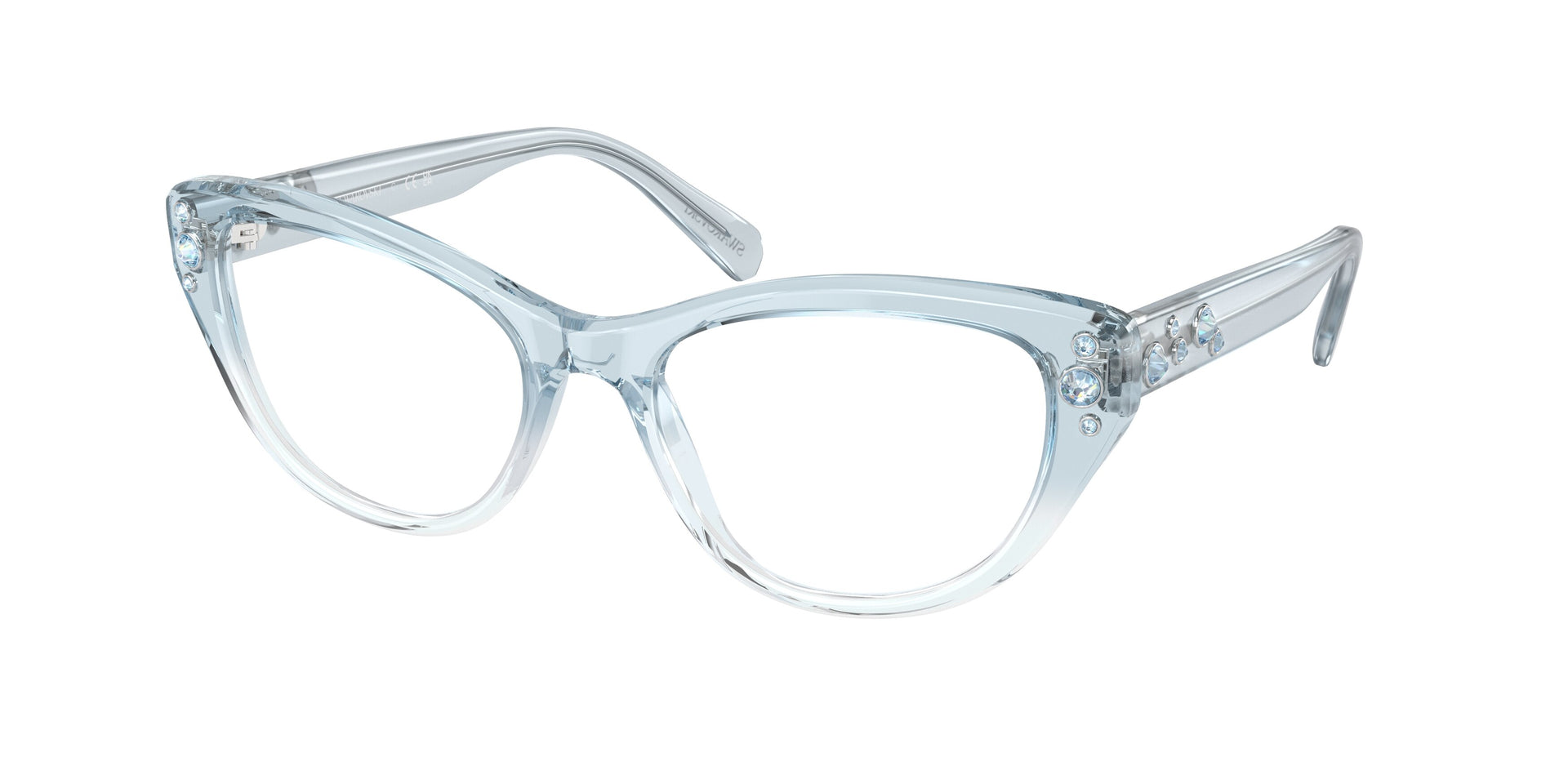 Swarovski SK2023 Light Blue Gradient Clear Eyeglasses