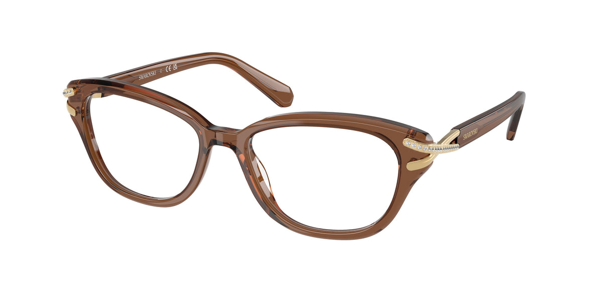 Swarovski SK2032 Transparent Brown Eyeglasses