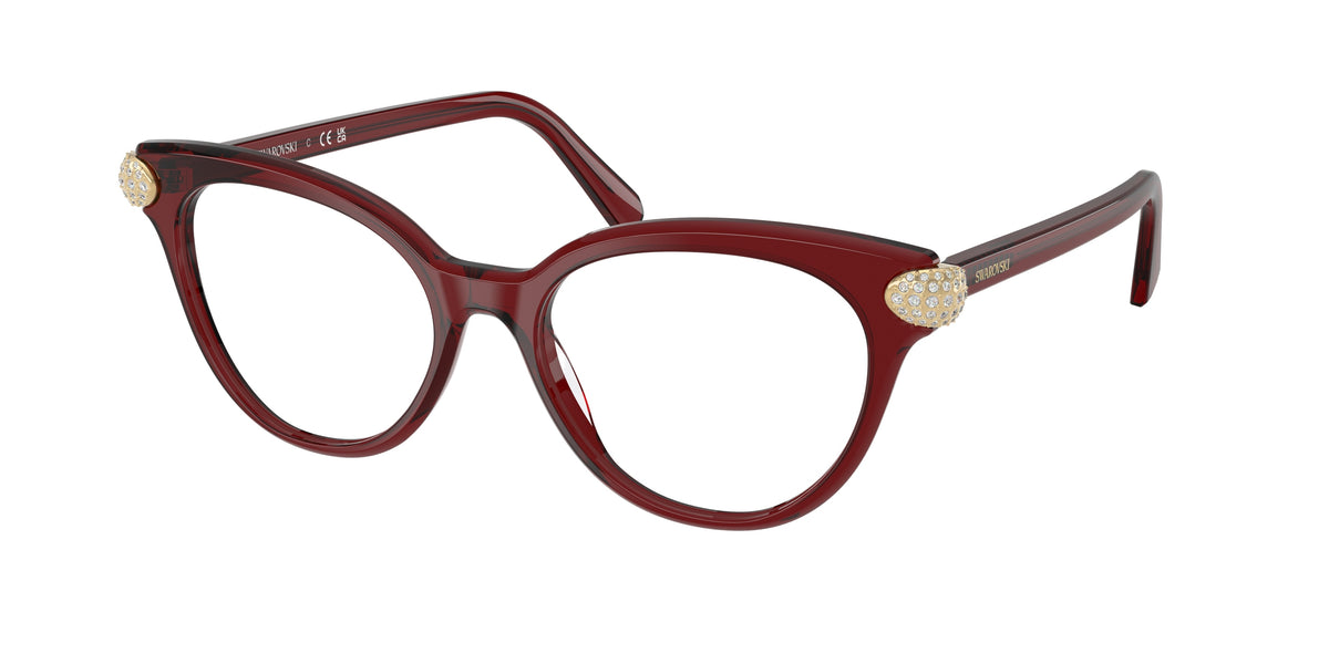 Swarovski SK2046F Transparent Burgundy Eyeglasses