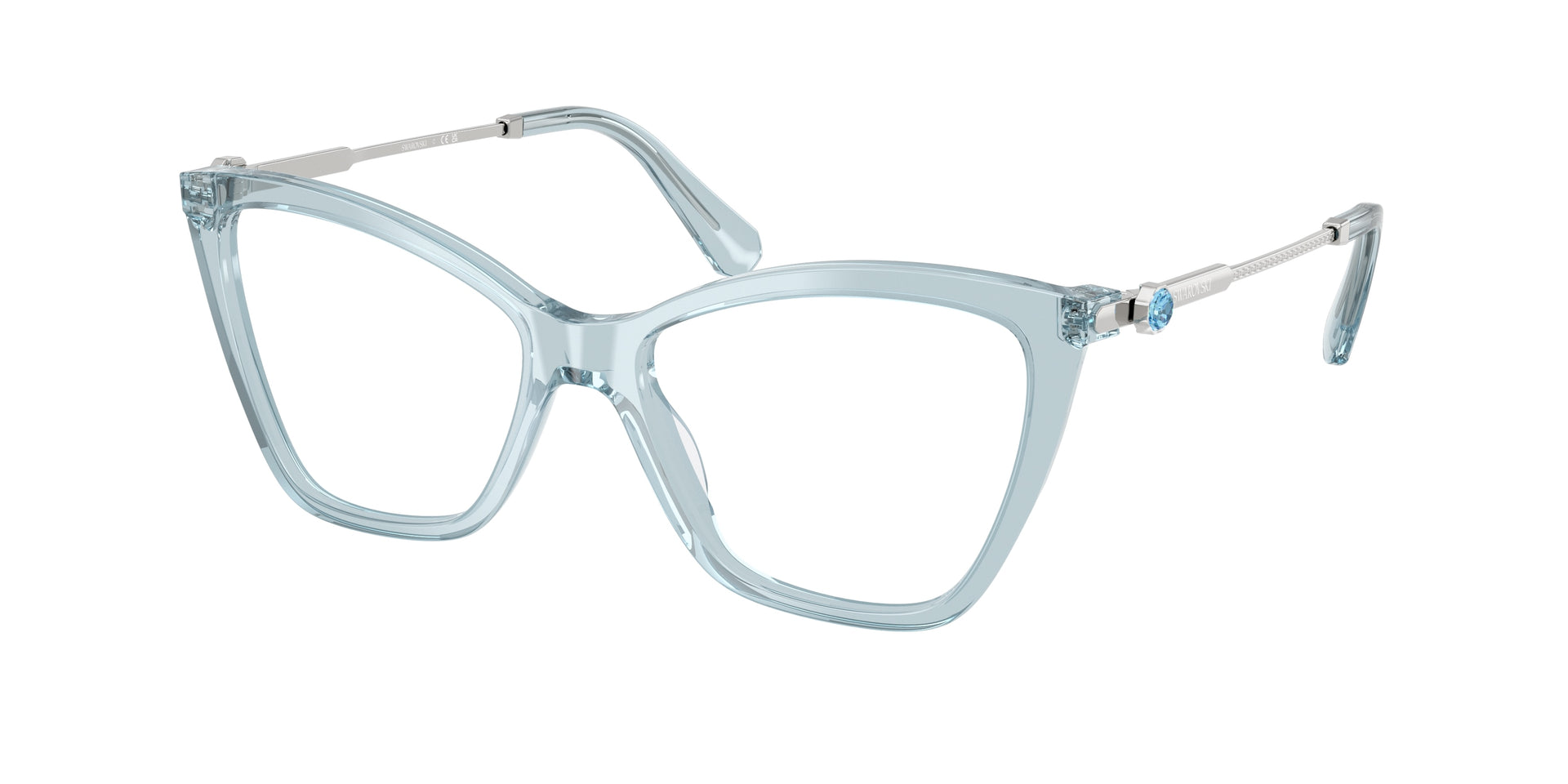Swarovski SK2051 Transparent Light Blue Eyeglasses