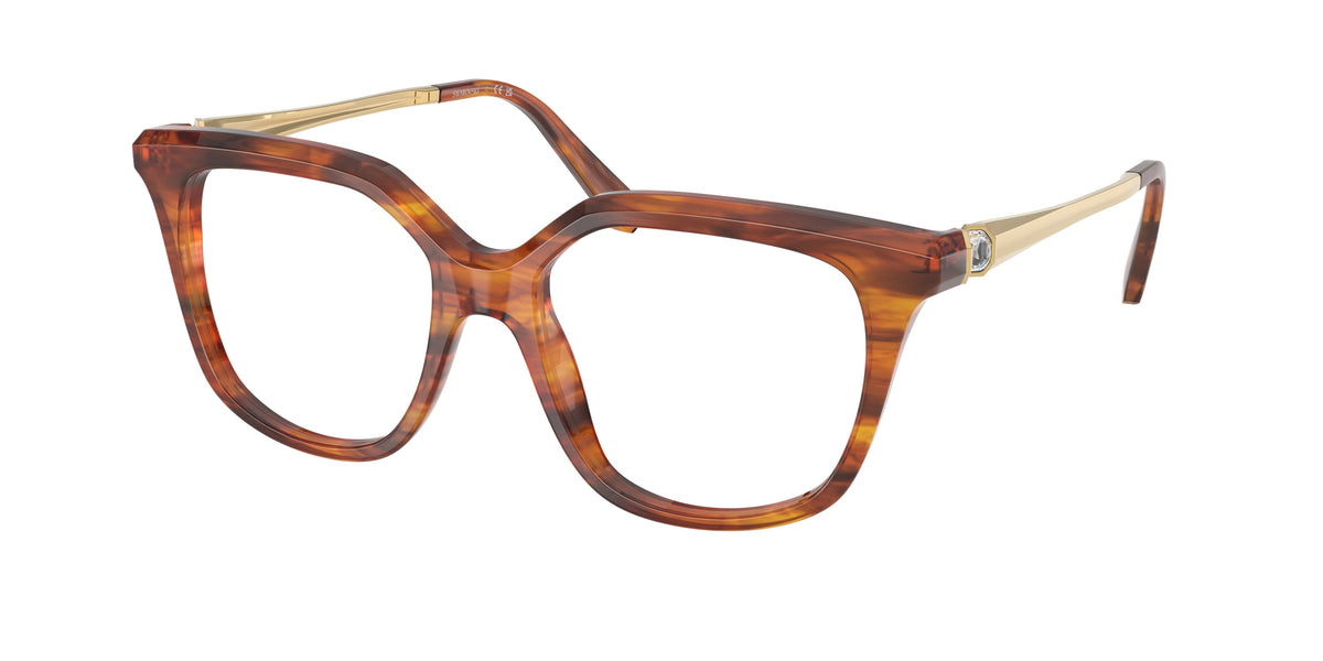 Swarovski SK2059 Striped Havana Eyeglasses